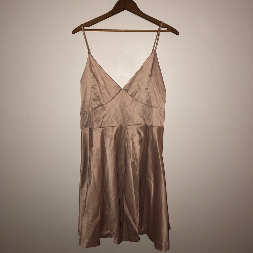 PINK SATIN CAMI DRESS!!